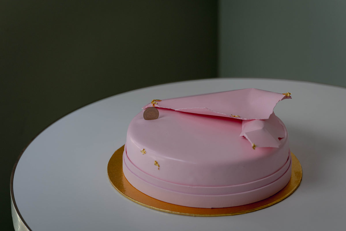 Tauftorte rosa