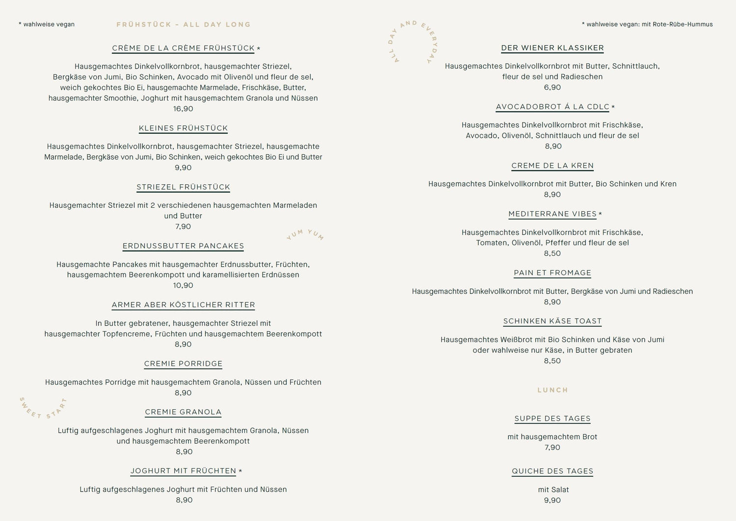 <h1 style="color:#F5F4F0;">Lunch</h1>