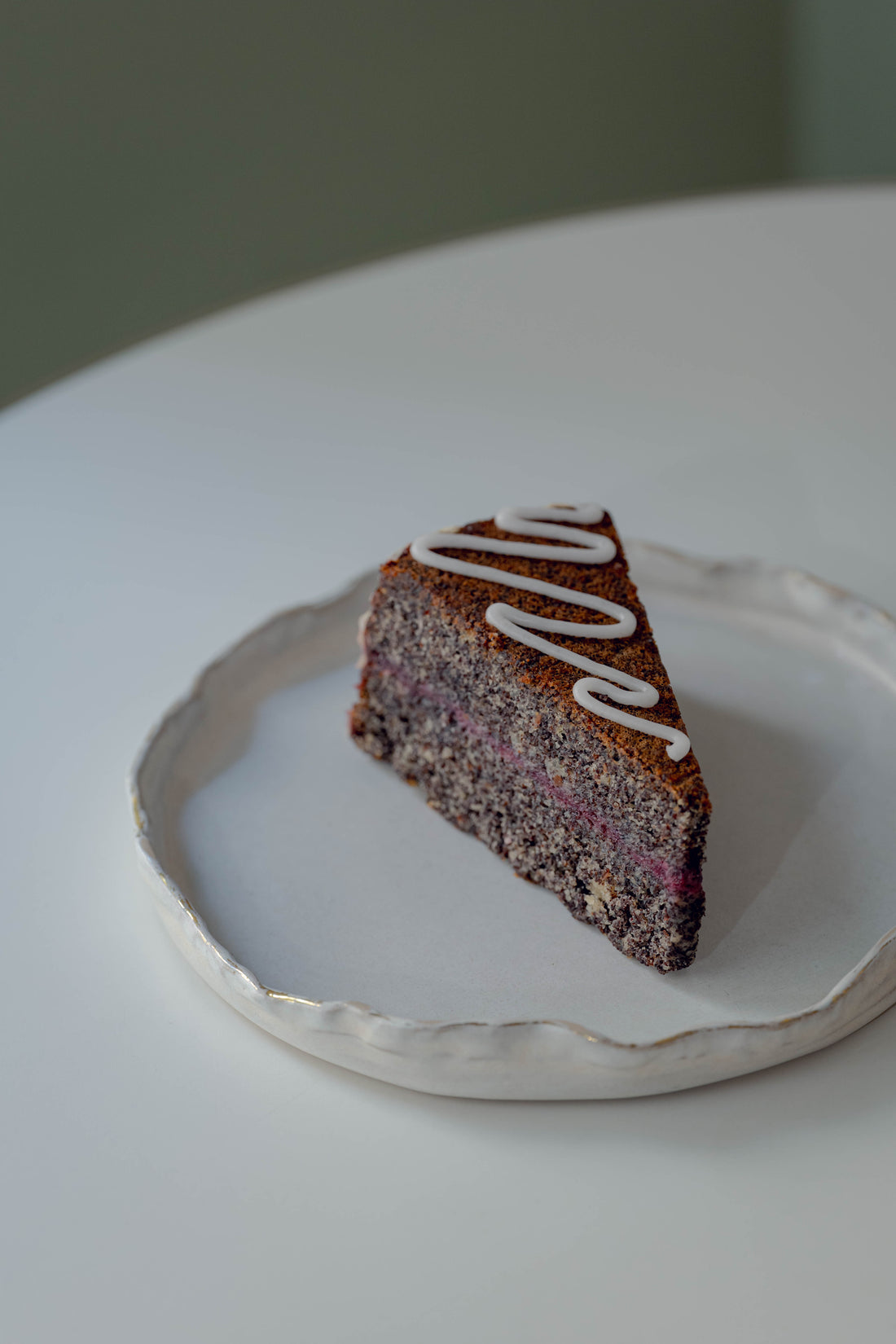 Kuchenstück Mohntorte