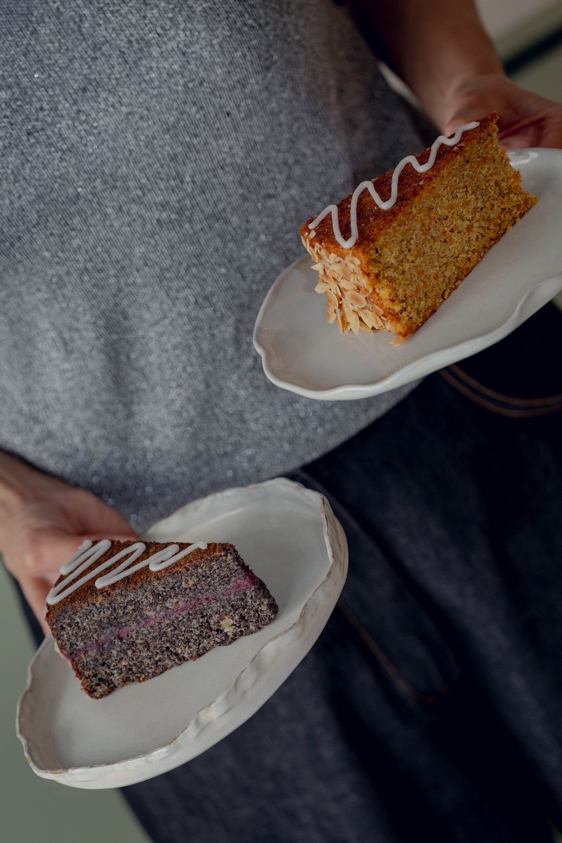 Kuchenstück Karottentorte