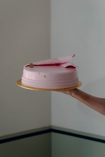 Tauftorte rosa