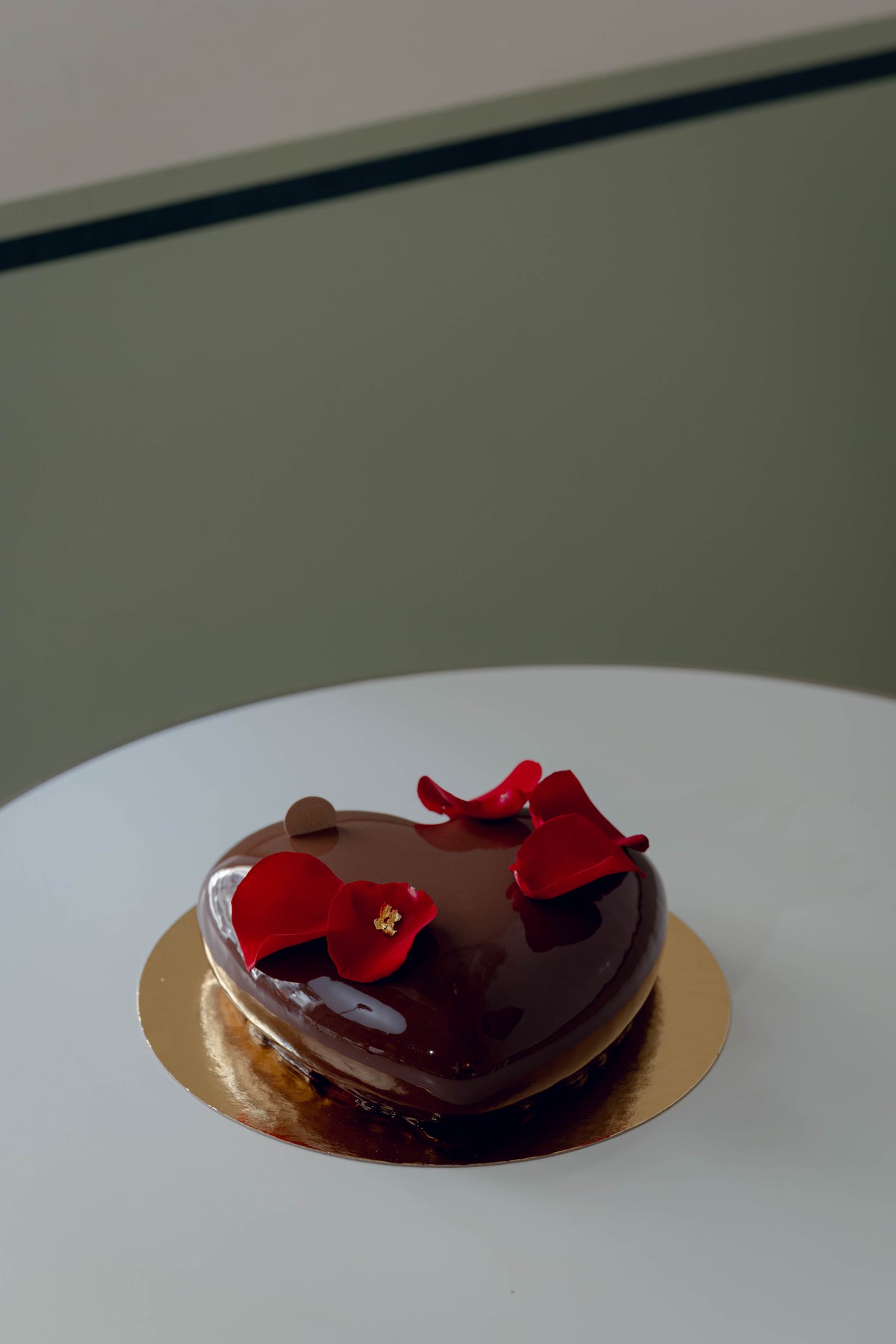 Ganze Torte Mousse au Chocolat Herz